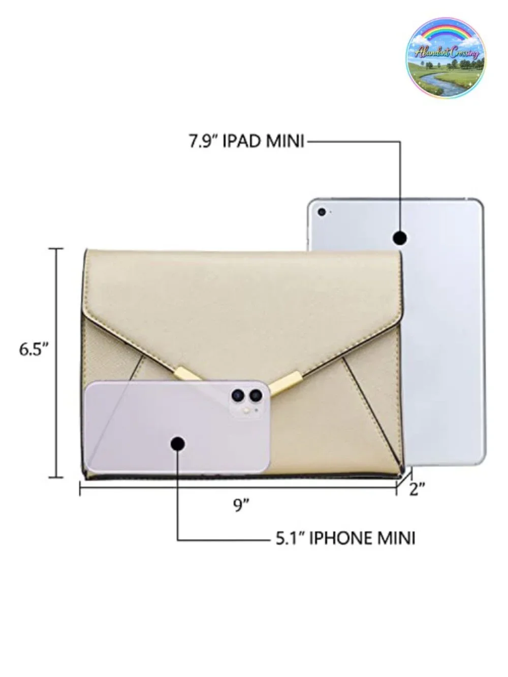 Faux Leather Envelope Clutch with Detachable Chain, Evening Handbag for Party